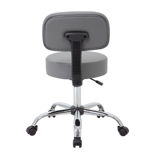 Boss Office Caresoft Medical Lab Rolling Stool with Back