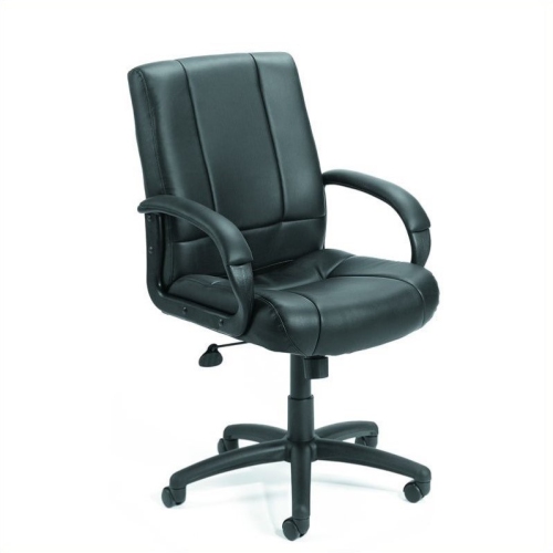 SCRANTON & CO  Contemporary Mid-Back Caressoft Executive Office Chair In In Black