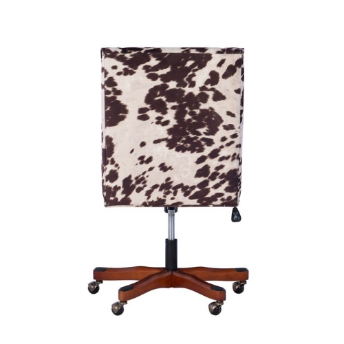Riverbay Furniture Armless Upholstered Office Chair in Udder Madness Milk