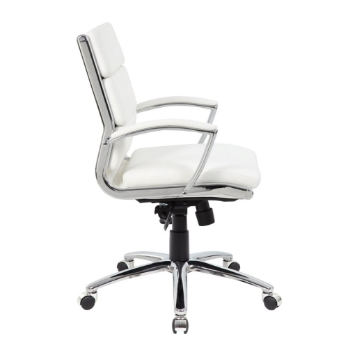Scranton & Co Executive CaressoftPlus Chair with Metal Chrome Finish in Mid Back