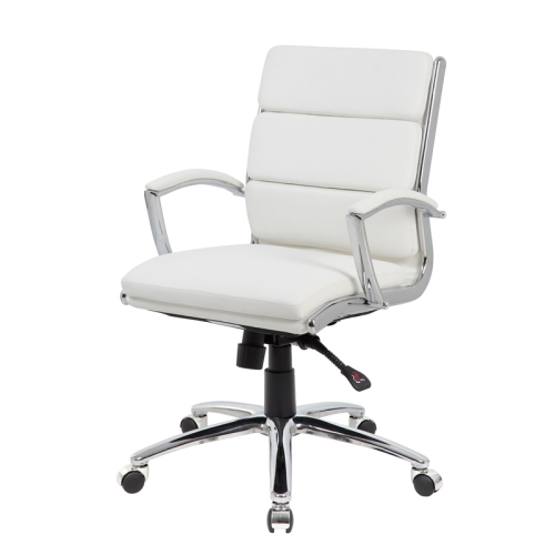 Scranton & Co Executive CaressoftPlus Chair with Metal Chrome Finish in Mid Back