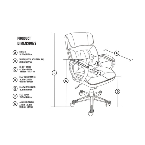 Scranton & Co Executive Office Chair in Fawn Tan Linen