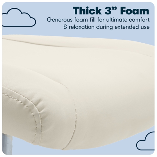 Serta at Home Essentials Faux Leather Office Chair in Cream