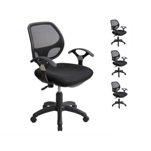 Office Star Products Screen Back Manager's Chair in Mesh Seat with PU  Padded Flip Arms with Silver Accents Black EM60926P-3M - Best Buy