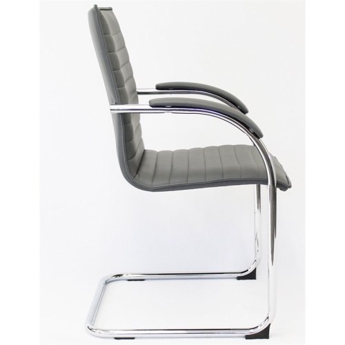 Scranton & Co Faux Leather Office Chair in Gray