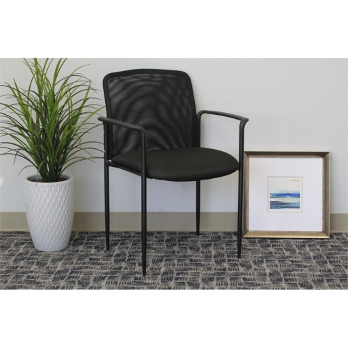 Scranton & Co Guest Chair with Casters in Black