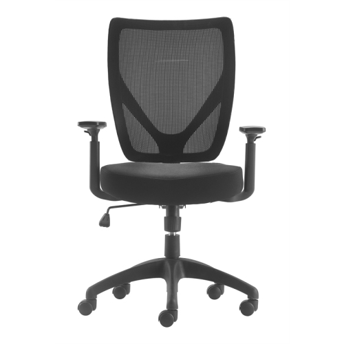 Serta Works Production Jet Black Mesh Office Chair with Nylon Base