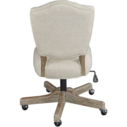 Riverbay Furniture Tufted Swivel Office Chair in White