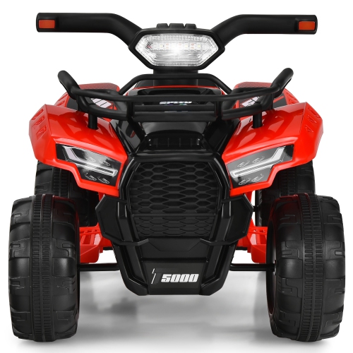 Costway 6V Kids ATV Quad Electric Ride On Car Toy Toddler w/LED Light&MP3