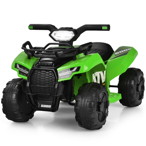 Costway 6V Kids ATV Quad Electric Ride On Car Toy Toddler w/LED Light ...