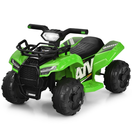 Costway 6V Kids ATV Quad Electric Ride On Car Toy Toddler w/LED Light&MP3