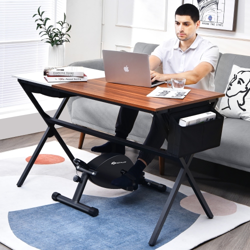 Goplus Portable Under Desk Bike Pedal Exerciser Adjustable Magnetic Resistance