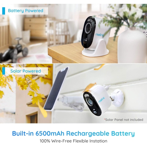 Reolink 5MP Spotlight Security Camera Battery/Solar Powered, Person/Vehicle Detection, Color Night Vision, 2-Way Audio, 5GHz/2.4GHz WiFi, No