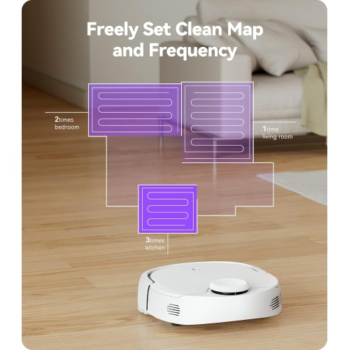Refurbished Excellent - Narwal T10 Robot Vacuum and Mop Combo with Mop Self-Cleaning, LIDAR Navigation & Laser Mapping - Quiet Operation, White