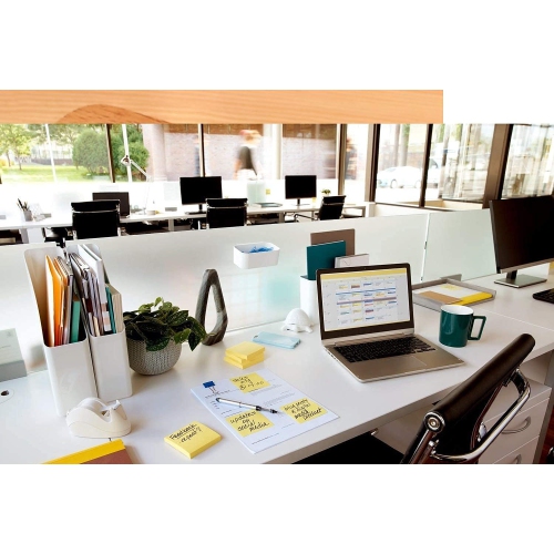 Self-Adhesive Translucent Sticky Note Pads 75x75mm 100 Sheet for Books Annotation, See Through Sticky Notes for School & Office