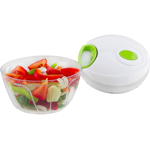ISTAR Manual Food Chopper, Hand Pull String Vegetable Slicer Onions Cutter, Durable BPA free food safe material