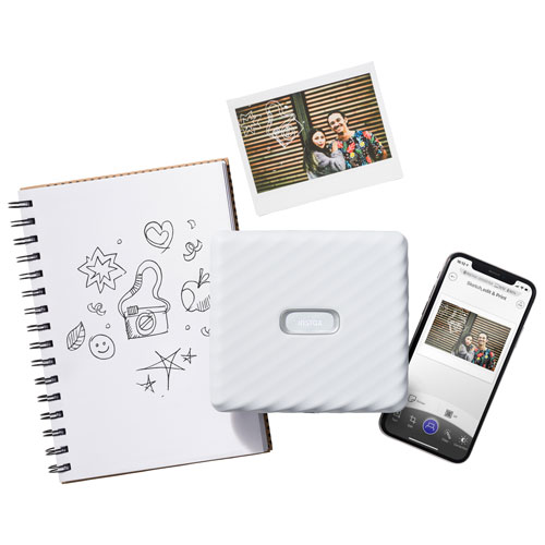 Fujifilm Instax Link Wide Smartphone Printer - Ash White