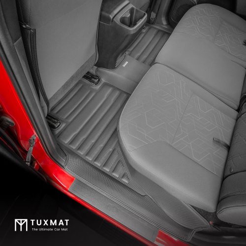 TuxMat - For Toyota Tacoma 2016-2023 Models - Custom Car Mats - Maximum Coverage, All Weather, Laser Measured - This Full Set Includes 1st and 2nd
