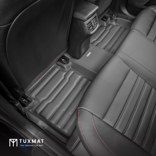TuxMat - For Kia Forte/Forte5 2019-2024 Models - Custom Car Mats - Maximum Coverage, All Weather, Laser Measured - This Full Set Includes 1st and 2nd
