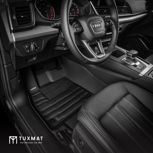 TuxMat - For Audi Q5/Q5 Sportback/SQ5/SQ5 Sportback 2018-2025 Models - Custom Car Mats - Maximum Coverage, All Weather, Laser Measured - Includes 1st