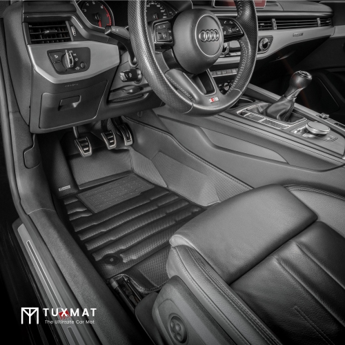 TuxMat - For Audi A5 Coupe 2018-2024 Models - Custom Car Mats - Maximum Coverage, All Weather, Laser Measured - This Full Set Includes 1st and 2nd