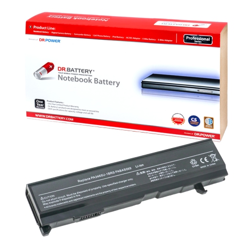 DR. BATTERY - Replacement for Toshiba Satellite A110 / A130 / A135 / A80 / PA3457U-1BRS / PA3465 / PA3465U / PA3465U-1BAS [10.8V / 4400mAh / 48Wh] **
