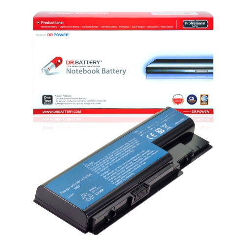 DR. BATTERY - Replacement for Acer Aspire 5220G / 5230 / 5310 / 5310G / 3UR18650Y-2-CPI-ICL50 / 934T2180F / AS07B32 / AS07B42 [14.8V / 4400mAh / 65Wh