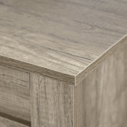 Homcom Table basse relevable avec compartiment de rangement caché et étagères ouvertes, table centrale escamotable pour salon, effet chêne