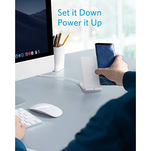 Anker Chargeur sans fil, support PowerWave, certifi&eacute; Qi pour iPhone 11, 11 Pro, 11 Pro Max, XR, Xs Max, XS, X, 8, 8 ...