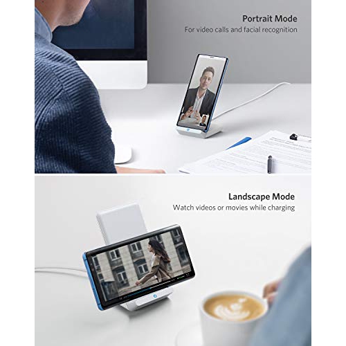 Anker Chargeur sans fil, support PowerWave, certifi&eacute; Qi pour iPhone 11, 11 Pro, 11 Pro Max, XR, Xs Max, XS, X, 8, 8 ...