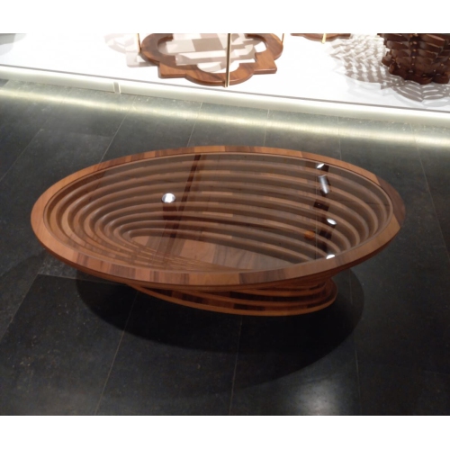 Bevel Gold Pond Walnut Coffee Table