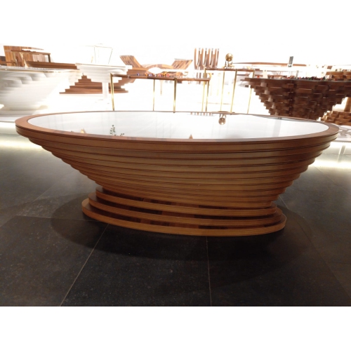 Bevel Gold Pond Walnut Coffee Table