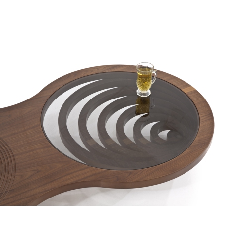 Super Sleek and Stylish Coffee Table Wooden and Glass - 52 Inch