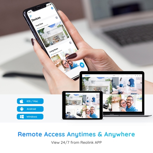 Reolink – système de caméras de sécurité NVR 4K canaux pour petites entreprises, enregistreur vidéo réseau 8 canaux, disque dur 2 To intégré,