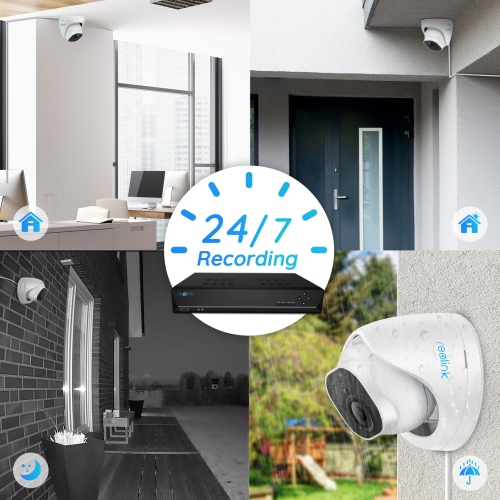 Reolink – système de caméras de sécurité NVR 4K canaux pour petites entreprises, enregistreur vidéo réseau 8 canaux, disque dur 2 To intégré,