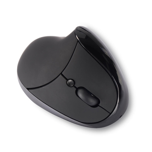 Compact 2.4G Wireless Vertical Mouse, Rechargeable, Black