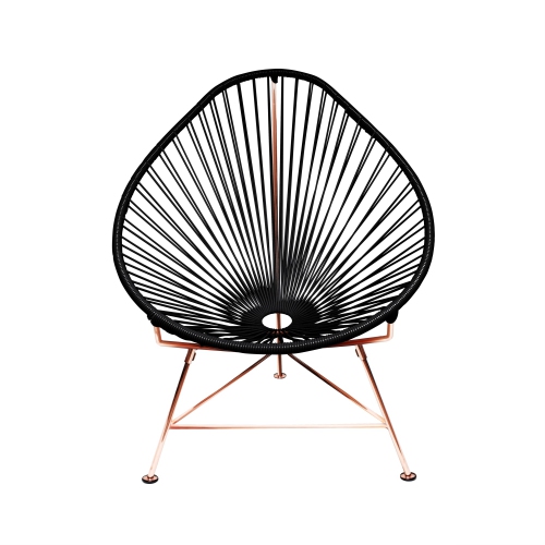Innit Designs i01-04-01 Acapulco Chair - Black Weave on Copper Frame