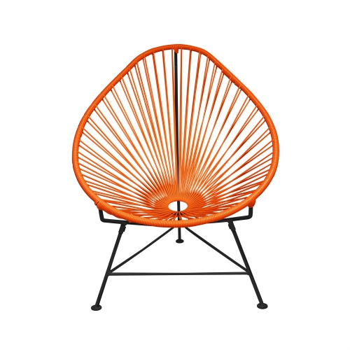 Innit Designs i01-01-10 Acapulco Chair Orange Weave on Black Frame