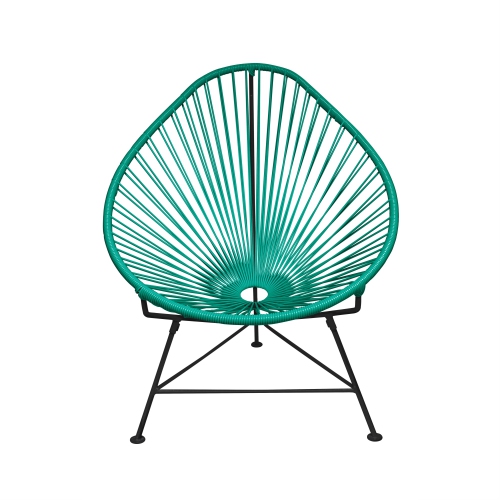 Innit Designs i01-01-09 Acapulco Chair - Turquoise Weave on Black Frame