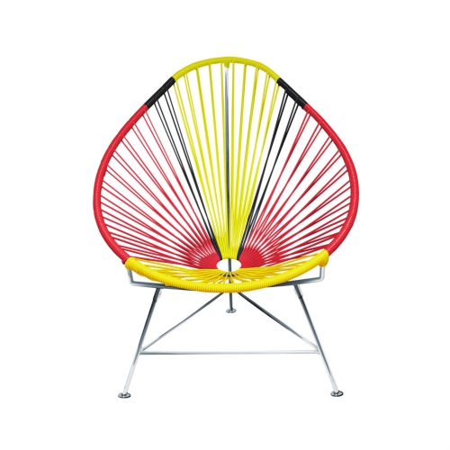 Innit Designs i01-03-19 Acapulco Chair - Germany Weave on Chrome Frame