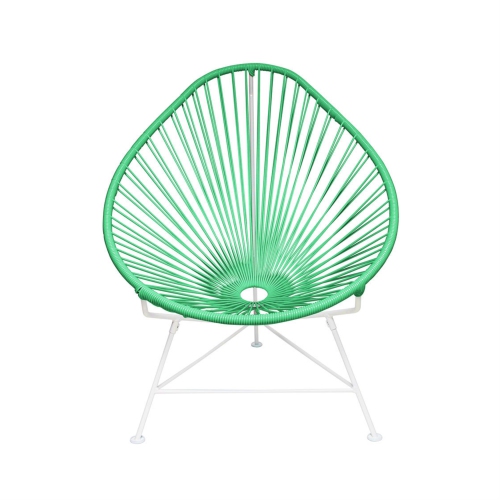 Innit Designs i01-02-16 Acapulco Chair - Mint Weave on White Frame
