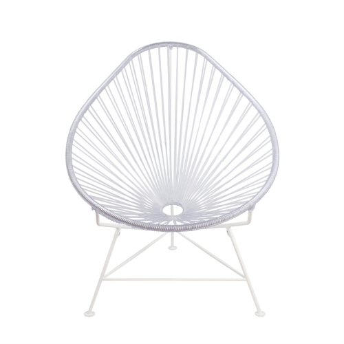 Innit Designs i01-02-15 Acapulco Chair Clear Weave on White Frame