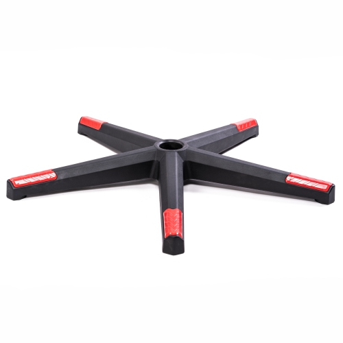 PRISP Gaming Chair Base Replacement - 5 Legs Base, Black and Red, Office Desk Chair Parts