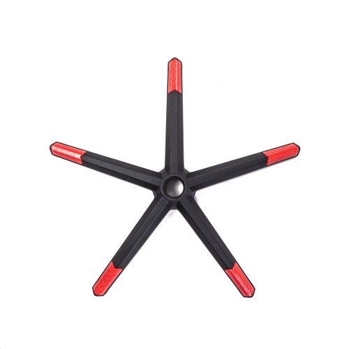 PRISP Gaming Chair Base Replacement - 5 Legs Base, Black and Red, Office Desk Chair Parts