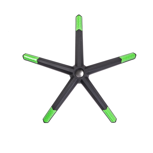 PRISP Gaming Chair Base Replacement - 5 Legs Base, Black and Green, Office Desk Chair Parts