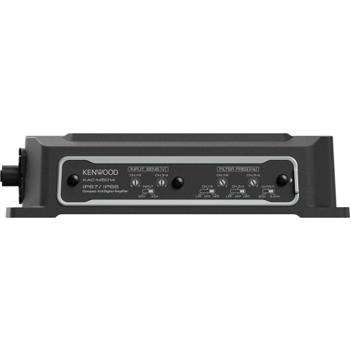 Kenwood KAC-M5014 Amplificateur Numérique Compact à 4 Canaux, Pour Sports Motorisés, Marine Noir