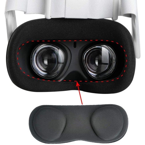 VR Lens Protect Cover Housse anti-poussière pour Oculus Quest 2 Housse de protection lavable Noir - axGear