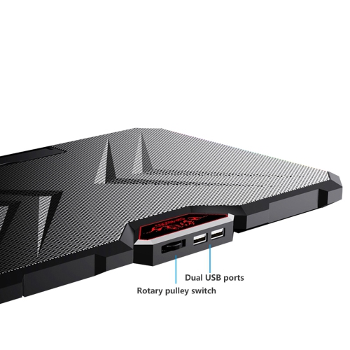 RGB Laptop Cooling Pad for 11"-17.3" Notebook Laptop Cooler with 2 Big Quiet Cooling Fans - axGear