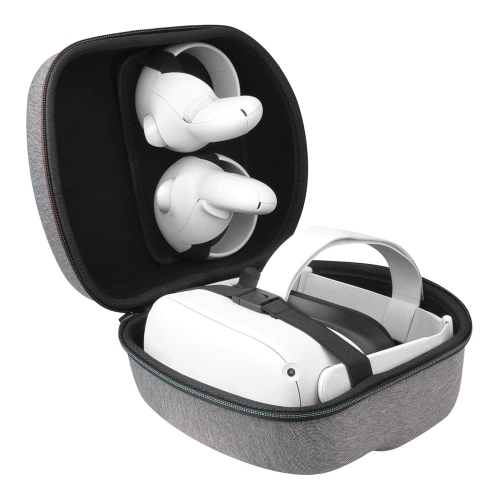 Étui de transport rigide pour casque et contrôleurs de jeu VR tout-en-un Oculus Quest 2, boîte de rangement de protection, Noir- axGear