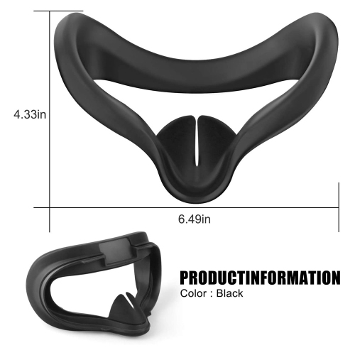 VR Face Silicone Cover Mask for Oculus Quest 2 Headset Face Pad Cushion Sweat proof Anti-Fog Oculus Quest 2 Accessories - axGear